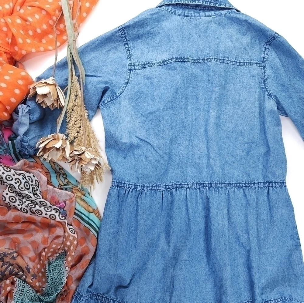 Speed Control Blue Gingham Dress Sz L - Picture 11 of 12